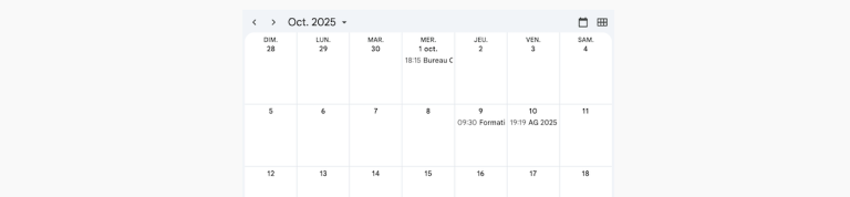 Intégration de l&rsquo;agenda de l&rsquo;APAV